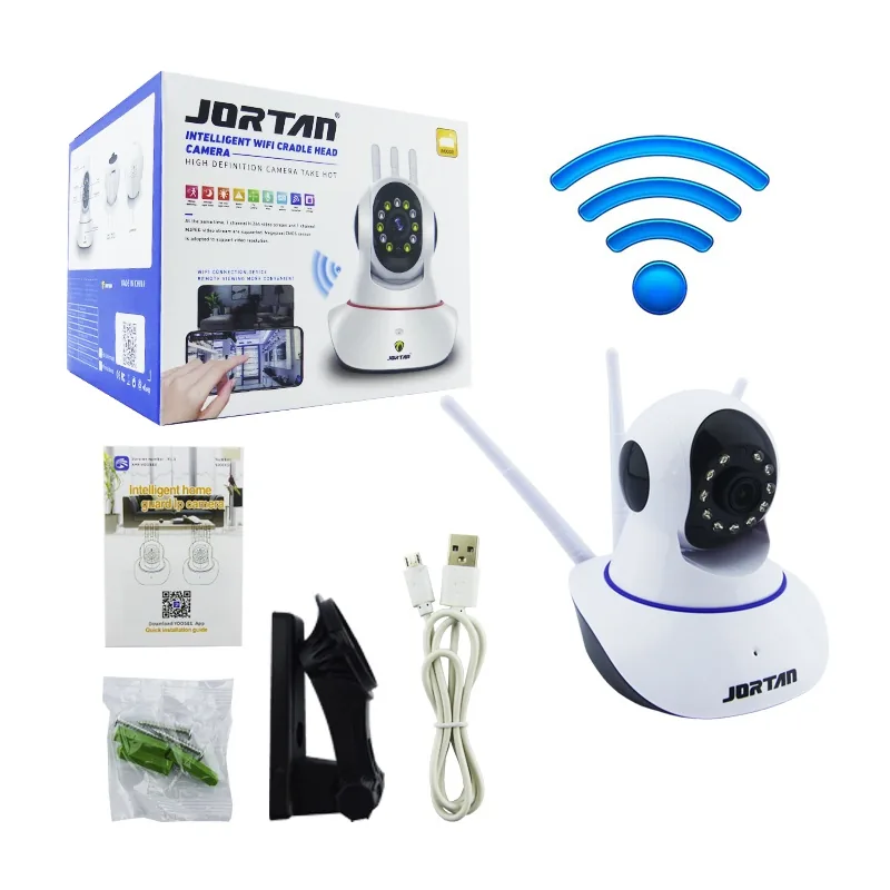 Camara De Vigilancia IP WIFI Marca JORTAN De 11 LED Y 3 Antenas - imagen 1