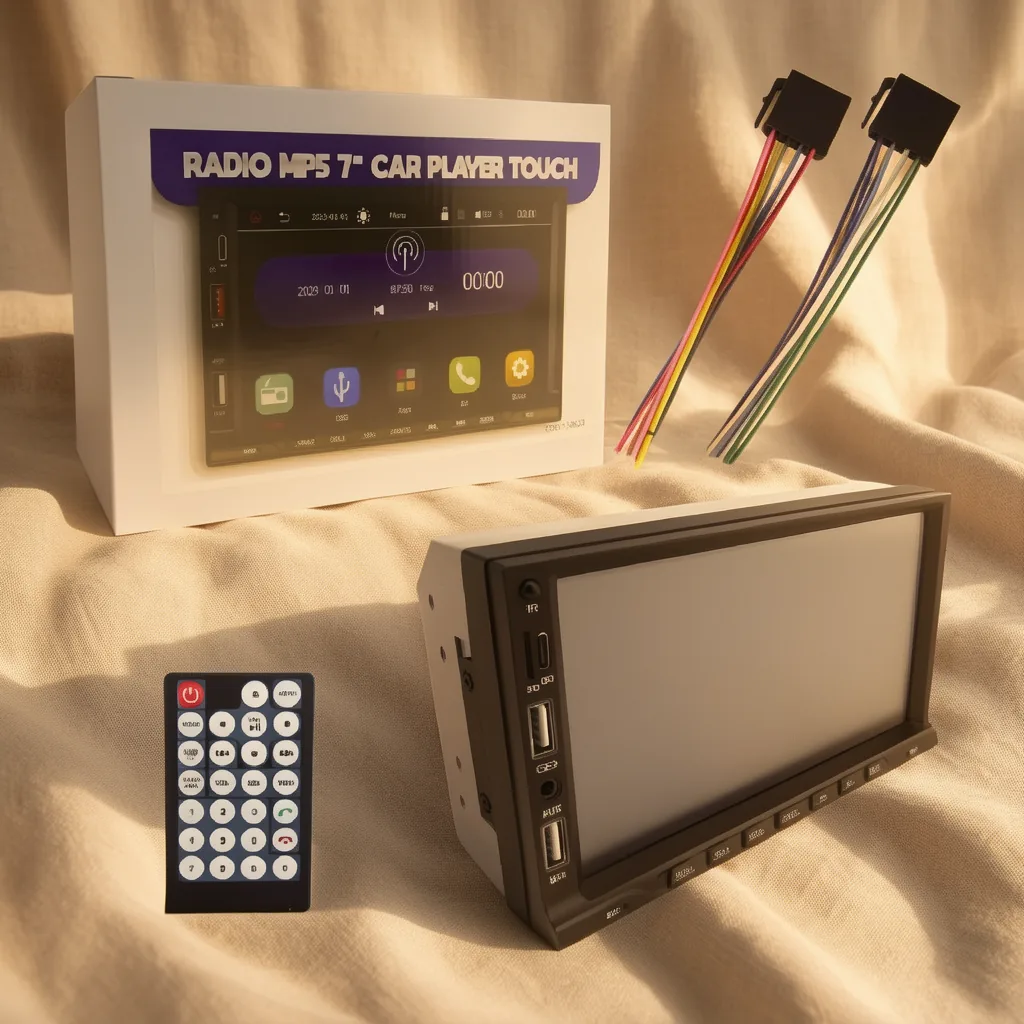 Radio Para Auto Con Pantalla 7” Bluetooth Con Carplay, MP5, 2 USB, Aux, SD Y Control Remoto - imagen 6