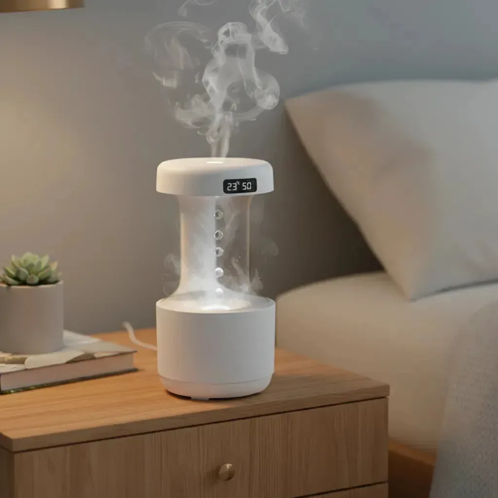 Humidificador Antigravedad con Reloj Digital y Difusor de Aroma - imagen 2