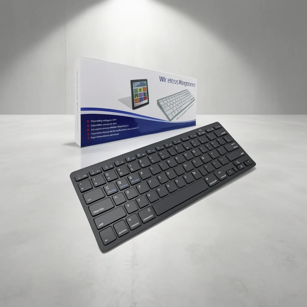 Teclado Bluetooth, Blanco/Negro Universal En Caja. - imagen 6