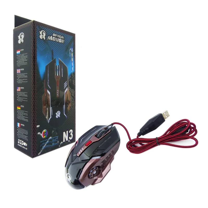 Mouse Gamer N3, Con USB, Luz, 6 Botones - imagen 1