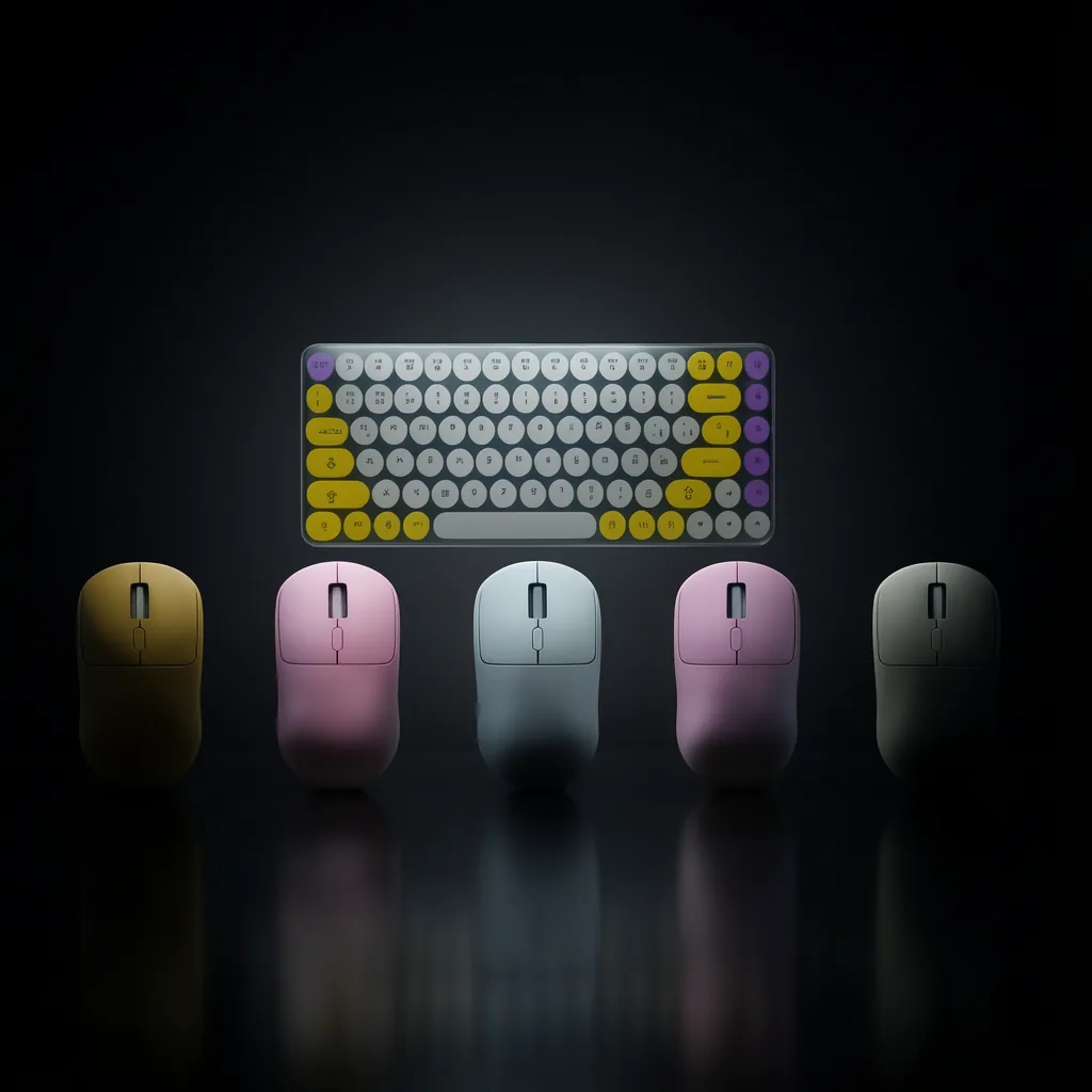 Teclado Y Mouse Bluetooth Modelo HK-05 De Teclas Redondas. - imagen 8