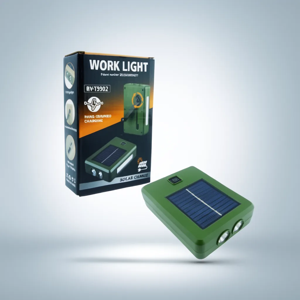 Bateria De Emergencia Solar Recargable Con Dinamo, Conexion USB, Type-C Y Linterna. Modelo RY-T9902. - imagen 8