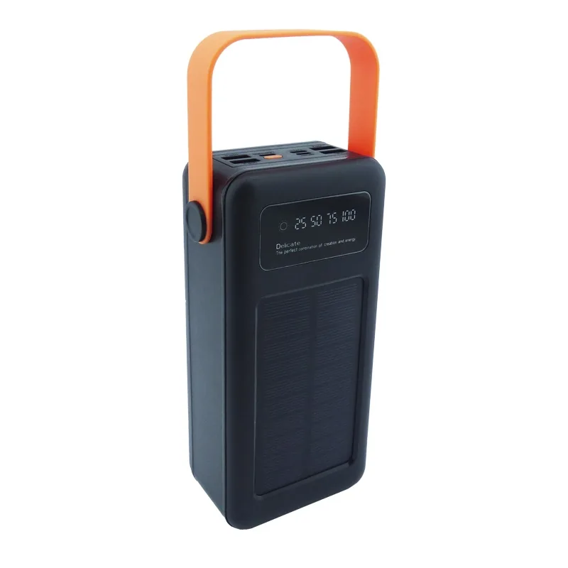 Bateria De Emergencia Solar De 4 USB-Iphone-Tipe-C-Micro USB, De 40.000 Mah Con Cables Y Linterna - imagen 1