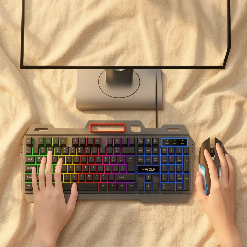 Teclado + Mouse Gamer Con Luz Marca WOLF GAMER. - imagen 9
