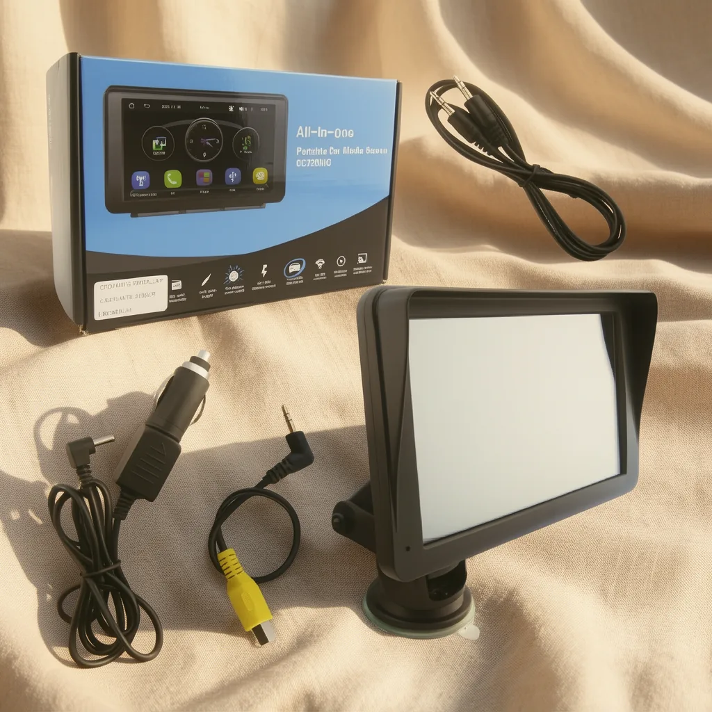 Pantalla 7” Para Auto Con Parlante, Brazo Extensible, Mirror Link, Car Play Y Android - imagen 6