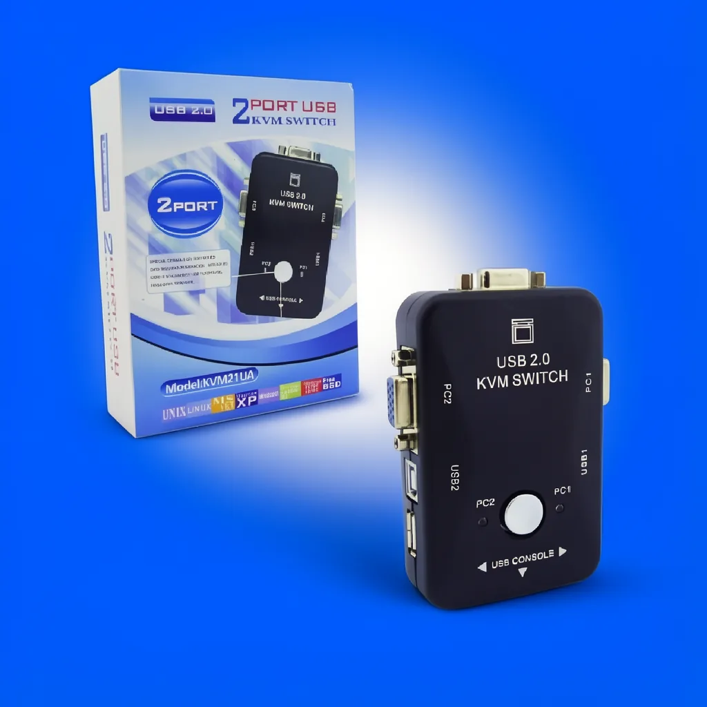 Switch KVM USB 2.0 Modelo KVM-21UA Conexion USB/VGA/Impresora Capacidad 2 PC. - imagen 6