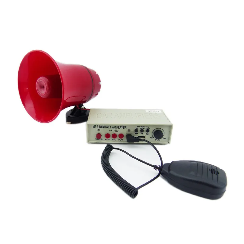 Megafono Mp3, 12 V, Para Auto, Con Iman, Rec, USB, Sirena - imagen 5